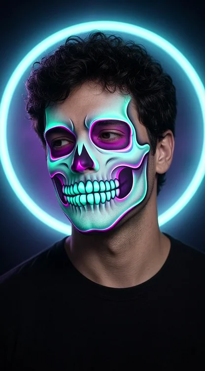 Neon skull